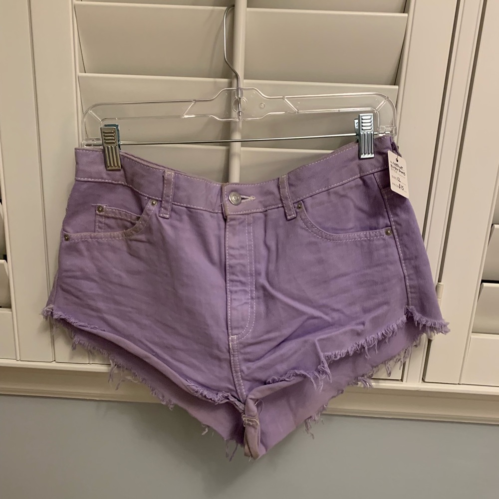 Topshop purple shorts